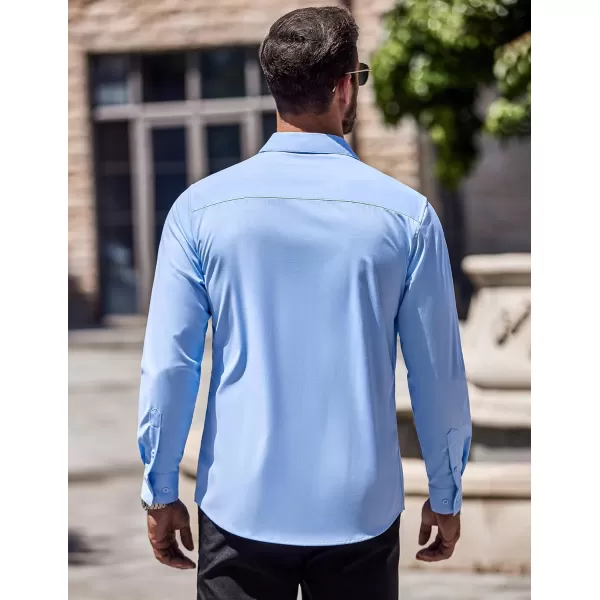 COOFANDY Men's Slim Fit Business Dress Shirts Wrinkle Free Long Sleeve Button Up Shirts Solid Formal Dress Shirt