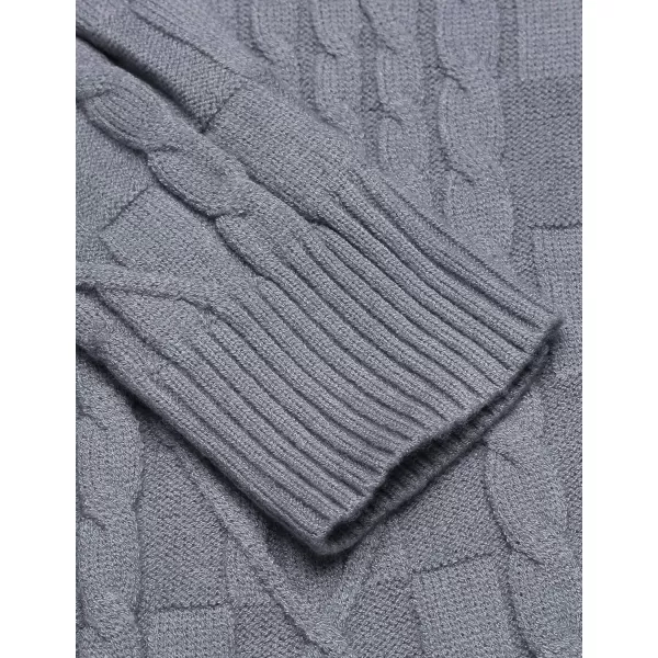 COOFANDY Men's Slim Fit Turtleneck Sweater Casual Cable Knit Pullover Sweaters