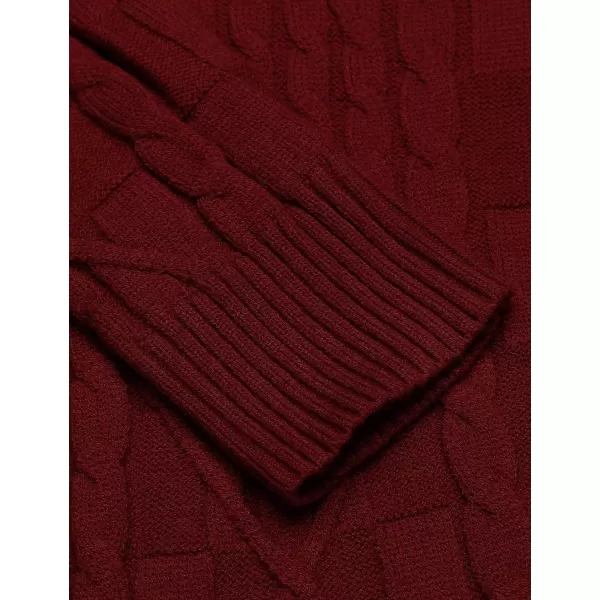 COOFANDY Men's Slim Fit Turtleneck Sweater Casual Cable Knit Pullover Sweaters