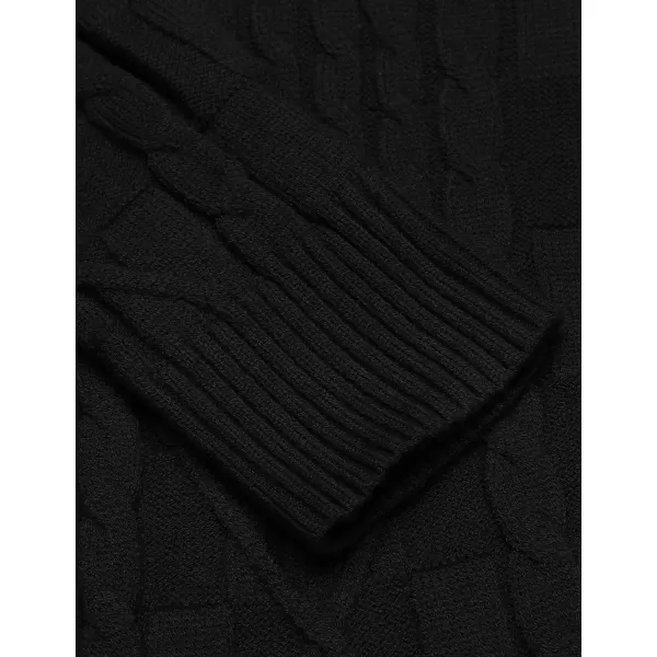 COOFANDY Men's Slim Fit Turtleneck Sweater Casual Cable Knit Pullover Sweaters