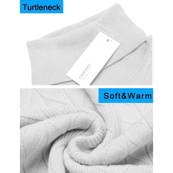 COOFANDY Men's Slim Fit Turtleneck Sweater Casual Pullover Sweater Basic Twist Patterned Knitted Sweater