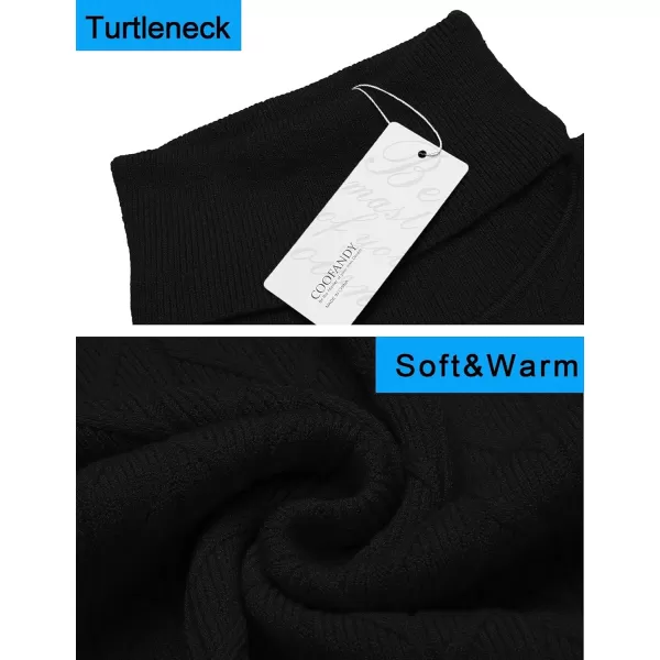 COOFANDY Men's Slim Fit Turtleneck Sweater Casual Pullover Sweater Basic Twist Patterned Knitted Sweater