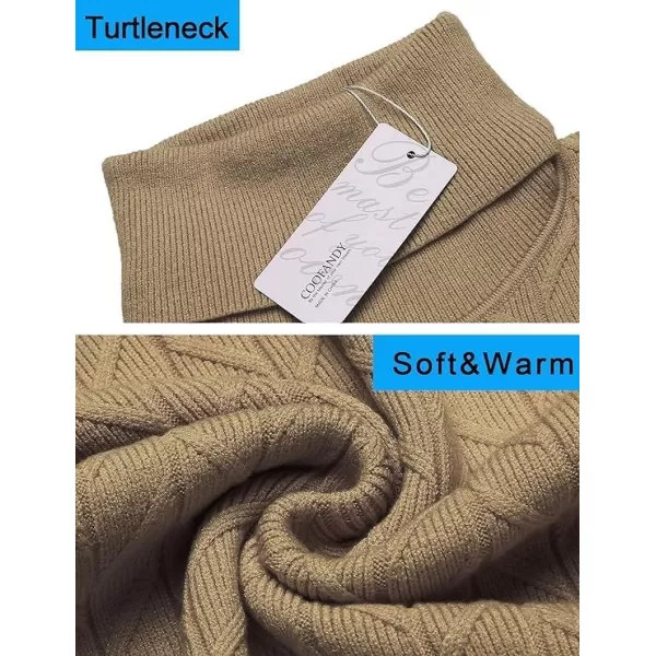 COOFANDY Men's Slim Fit Turtleneck Sweater Casual Pullover Sweater Basic Twist Patterned Knitted Sweater