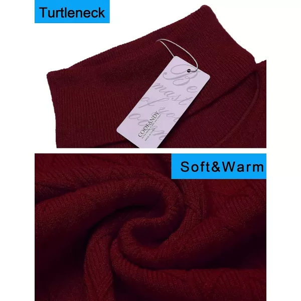 COOFANDY Men's Slim Fit Turtleneck Sweater Casual Pullover Sweater Basic Twist Patterned Knitted Sweater