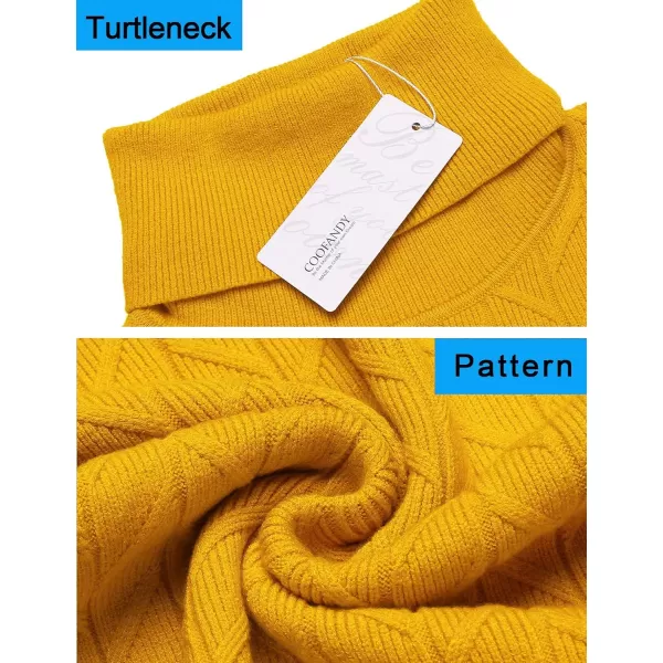 COOFANDY Men's Slim Fit Turtleneck Sweater Casual Pullover Sweater Basic Twist Patterned Knitted Sweater