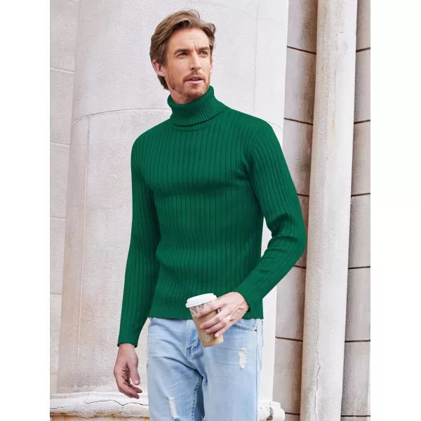 COOFANDY Men's Slim Fit Turtleneck Sweater Casual Pullover Sweater Lightweight Ribbed Sweater