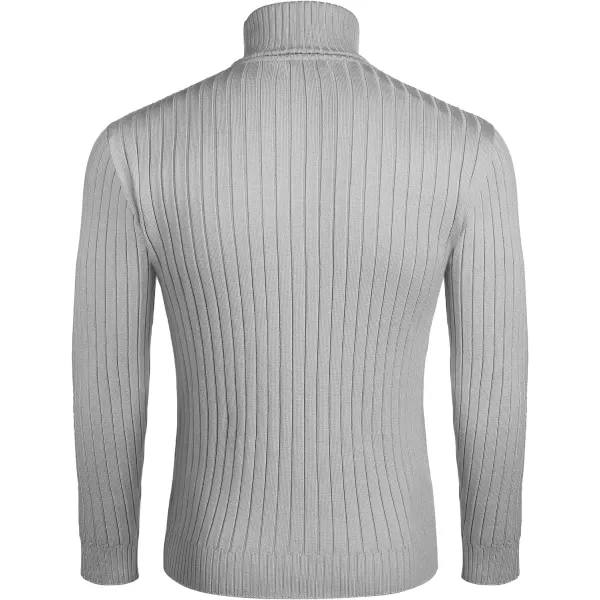 COOFANDY Men's Slim Fit Turtleneck Sweater Casual Pullover Sweater Lightweight Ribbed Sweater