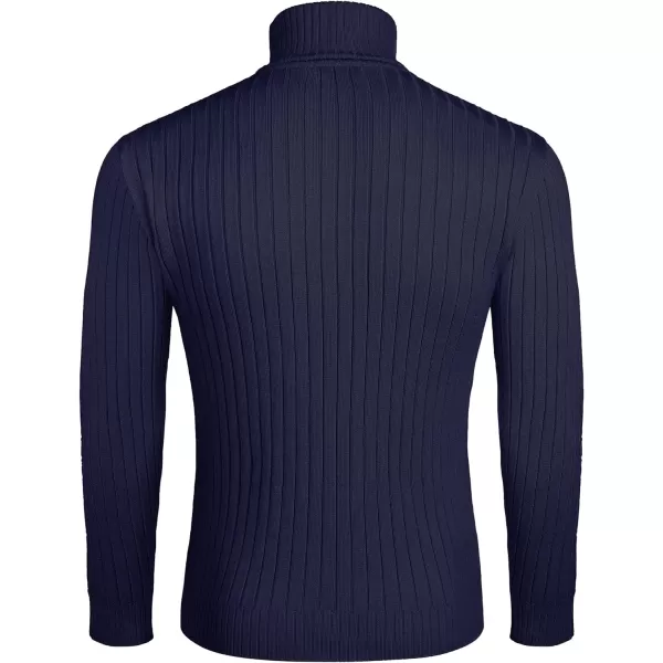 COOFANDY Men's Slim Fit Turtleneck Sweater Casual Pullover Sweater Lightweight Ribbed Sweater