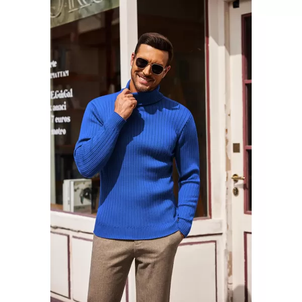 COOFANDY Men's Slim Fit Turtleneck Sweater Casual Pullover Sweater Lightweight Ribbed Sweater
