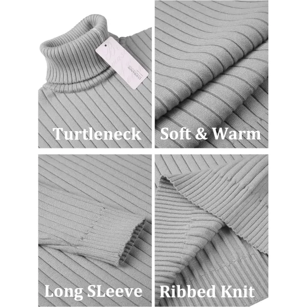 COOFANDY Men's Slim Fit Turtleneck Sweater Casual Pullover Sweater Lightweight Ribbed Sweater