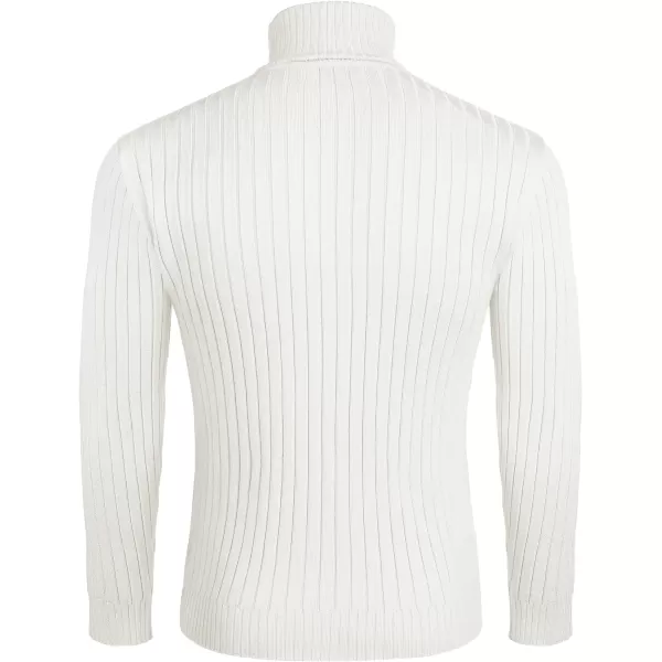 COOFANDY Men's Slim Fit Turtleneck Sweater Casual Pullover Sweater Lightweight Ribbed Sweater
