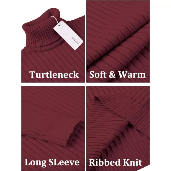 COOFANDY Men's Slim Fit Turtleneck Sweater Casual Pullover Sweater Lightweight Ribbed Sweater
