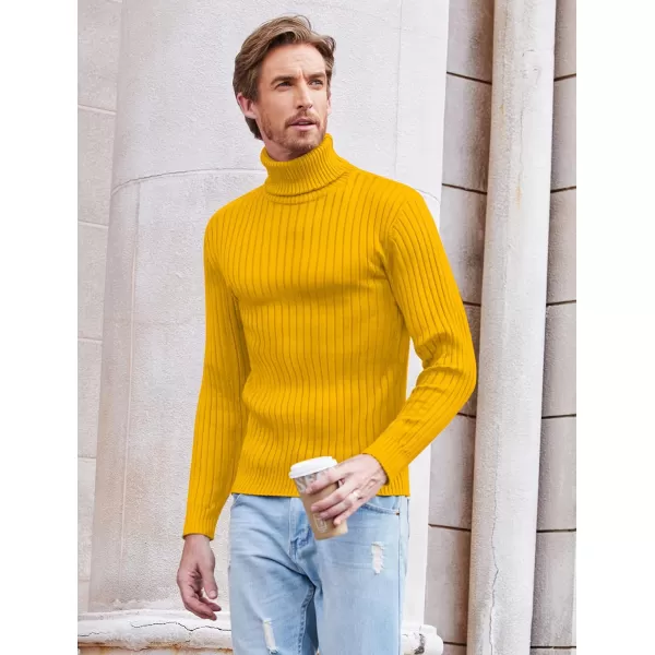 COOFANDY Men's Slim Fit Turtleneck Sweater Casual Pullover Sweater Lightweight Ribbed Sweater