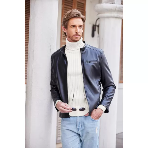 COOFANDY Men's Slim Fit Turtleneck Sweater Casual Pullover Sweater Lightweight Ribbed Sweater