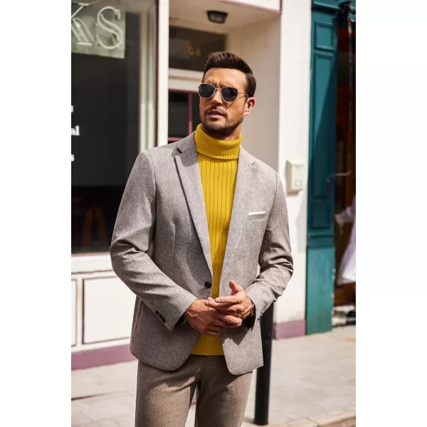 COOFANDY Men's Slim Fit Turtleneck Sweater Casual Pullover Sweater Lightweight Ribbed Sweater