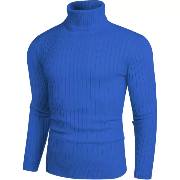 COOFANDY Men's Slim Fit Turtleneck Sweater Casual Pullover Sweater Lightweight Ribbed Sweater