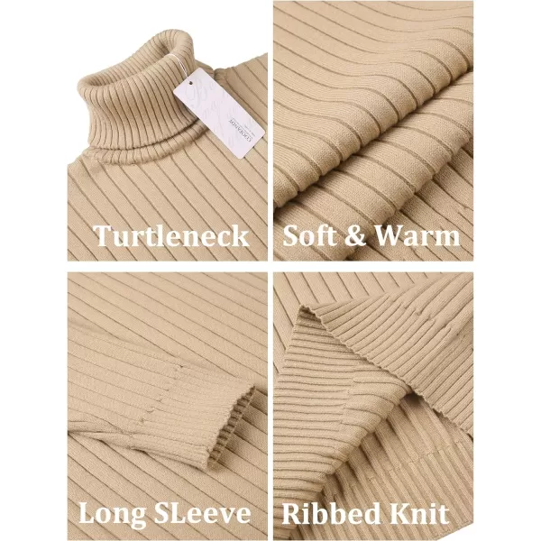 COOFANDY Men's Slim Fit Turtleneck Sweater Casual Pullover Sweater Lightweight Ribbed Sweater
