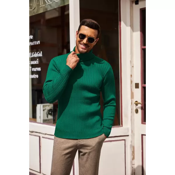 COOFANDY Men's Slim Fit Turtleneck Sweater Casual Pullover Sweater Lightweight Ribbed Sweater