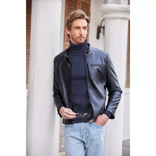 COOFANDY Men's Slim Fit Turtleneck Sweater Casual Pullover Sweater Lightweight Ribbed Sweater