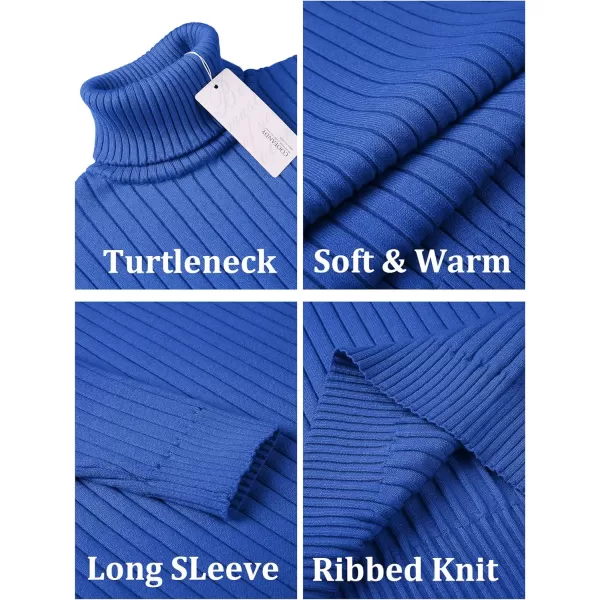 COOFANDY Men's Slim Fit Turtleneck Sweater Casual Pullover Sweater Lightweight Ribbed Sweater