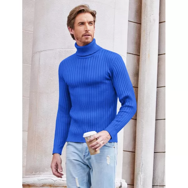 COOFANDY Men's Slim Fit Turtleneck Sweater Casual Pullover Sweater Lightweight Ribbed Sweater