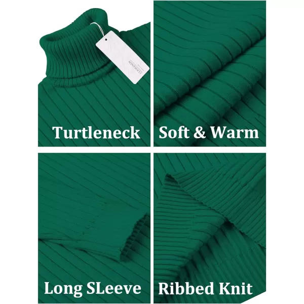 COOFANDY Men's Slim Fit Turtleneck Sweater Casual Pullover Sweater Lightweight Ribbed Sweater