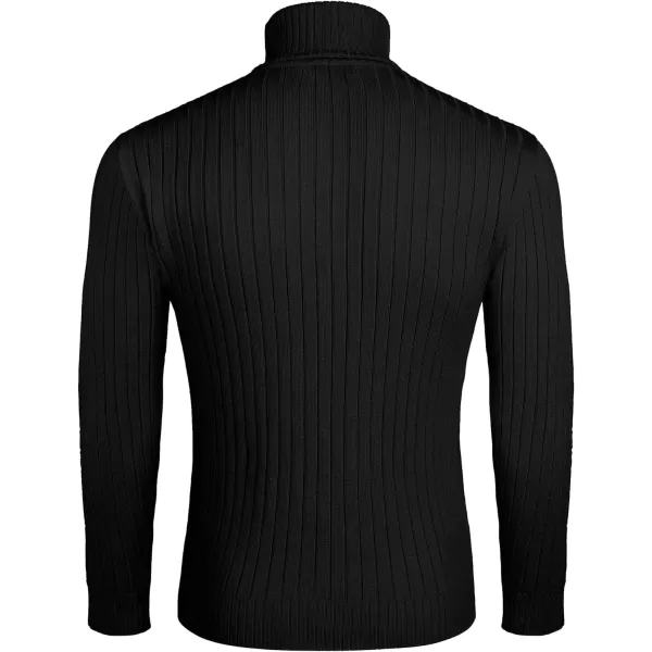 COOFANDY Men's Slim Fit Turtleneck Sweater Casual Pullover Sweater Lightweight Ribbed Sweater
