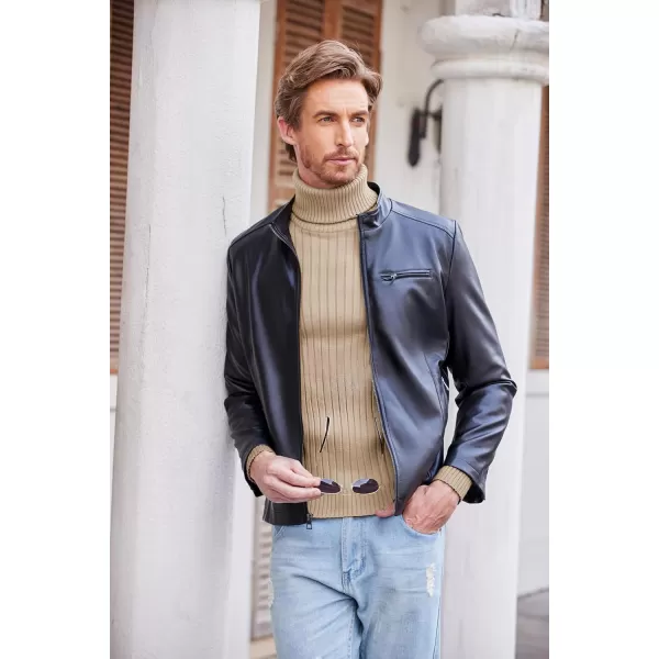 COOFANDY Men's Slim Fit Turtleneck Sweater Casual Pullover Sweater Lightweight Ribbed Sweater