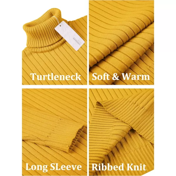 COOFANDY Men's Slim Fit Turtleneck Sweater Casual Pullover Sweater Lightweight Ribbed Sweater