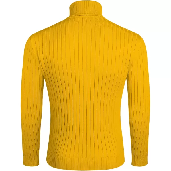 COOFANDY Men's Slim Fit Turtleneck Sweater Casual Pullover Sweater Lightweight Ribbed Sweater