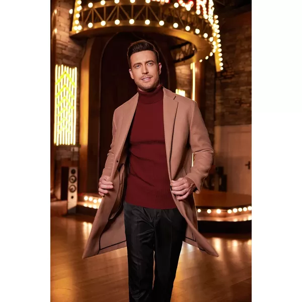 COOFANDY Men's Slim Fit Turtleneck Sweater Casual Twist Patterned Pullover Knitted Sweaters