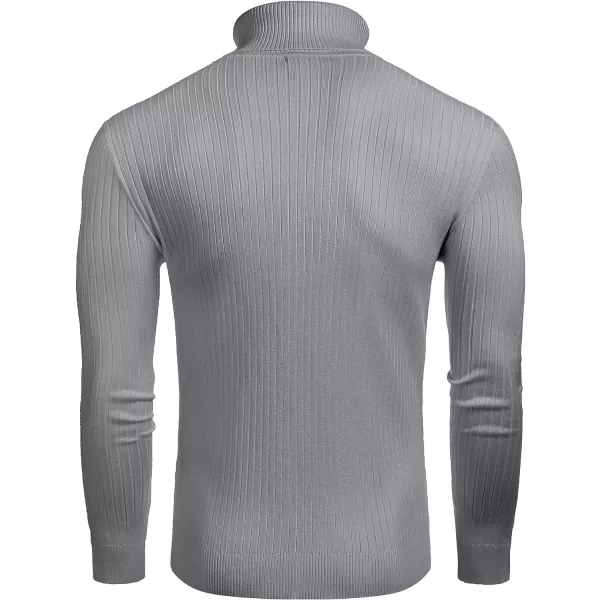 COOFANDY Men's Slim Fit Turtleneck Sweater Casual Twist Patterned Pullover Knitted Sweaters