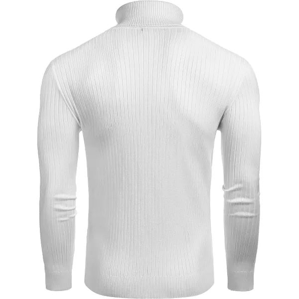 COOFANDY Men's Slim Fit Turtleneck Sweater Casual Twist Patterned Pullover Knitted Sweaters
