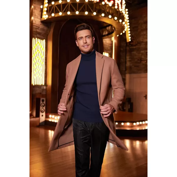 COOFANDY Men's Slim Fit Turtleneck Sweater Casual Twist Patterned Pullover Knitted Sweaters
