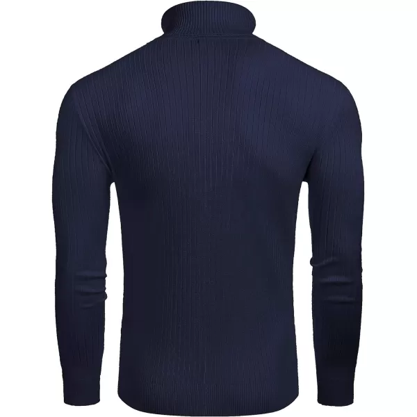 COOFANDY Men's Slim Fit Turtleneck Sweater Casual Twist Patterned Pullover Knitted Sweaters