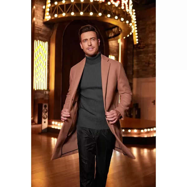 COOFANDY Men's Slim Fit Turtleneck Sweater Casual Twist Patterned Pullover Knitted Sweaters