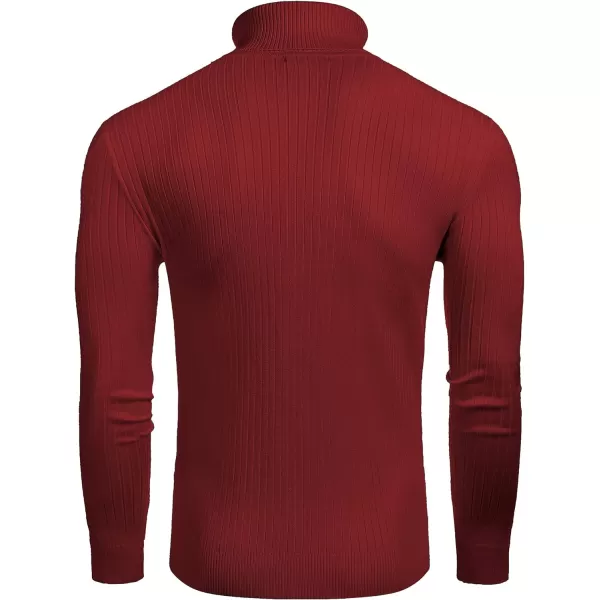 COOFANDY Men's Slim Fit Turtleneck Sweater Casual Twist Patterned Pullover Knitted Sweaters