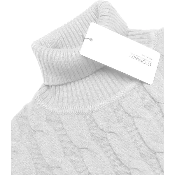 COOFANDY Men's Slim Fit Turtleneck Sweater Casual Twisted Knitted Pullover Sweaters