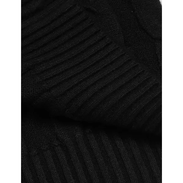 COOFANDY Men's Slim Fit Turtleneck Sweater Casual Twisted Knitted Pullover Sweaters