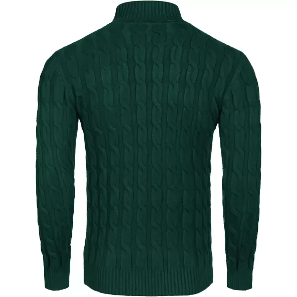 COOFANDY Men's Slim Fit Turtleneck Sweater Casual Twisted Knitted Pullover Sweaters