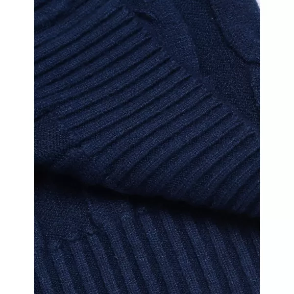 COOFANDY Men's Slim Fit Turtleneck Sweater Casual Twisted Knitted Pullover Sweaters