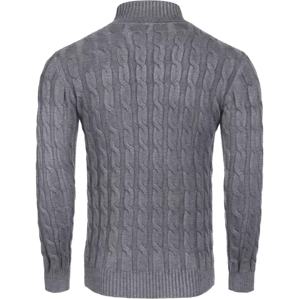 COOFANDY Men's Slim Fit Turtleneck Sweater Casual Twisted Knitted Pullover Sweaters