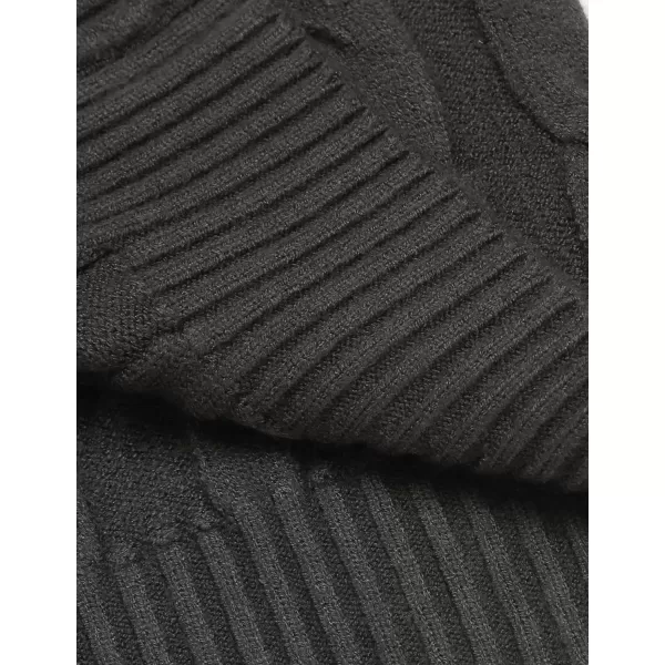 COOFANDY Men's Slim Fit Turtleneck Sweater Casual Twisted Knitted Pullover Sweaters