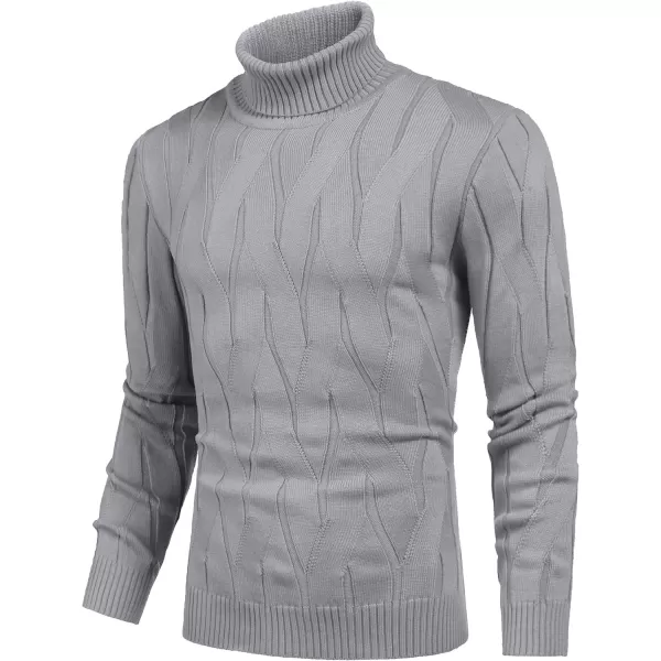 COOFANDY Men's Slim Fit Turtleneck Sweater Long Sleeve Casual Knitted Pullover Sweaters