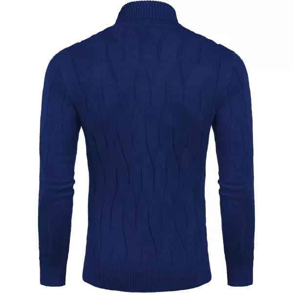 COOFANDY Men's Slim Fit Turtleneck Sweater Long Sleeve Casual Knitted Pullover Sweaters