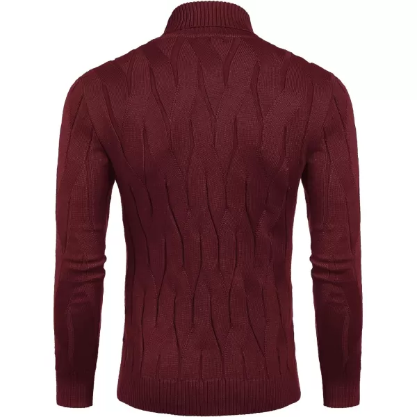COOFANDY Men's Slim Fit Turtleneck Sweater Long Sleeve Casual Knitted Pullover Sweaters