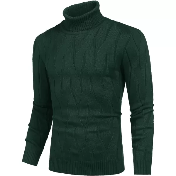 COOFANDY Men's Slim Fit Turtleneck Sweater Long Sleeve Casual Knitted Pullover Sweaters