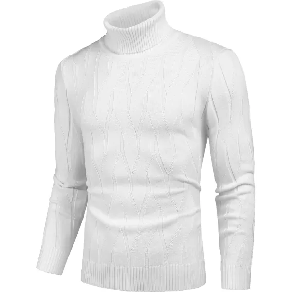 COOFANDY Men's Slim Fit Turtleneck Sweater Long Sleeve Casual Knitted Pullover Sweaters