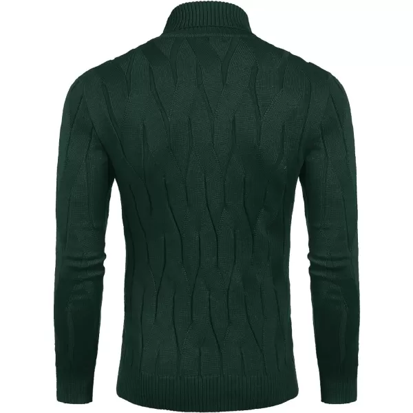 COOFANDY Men's Slim Fit Turtleneck Sweater Long Sleeve Casual Knitted Pullover Sweaters