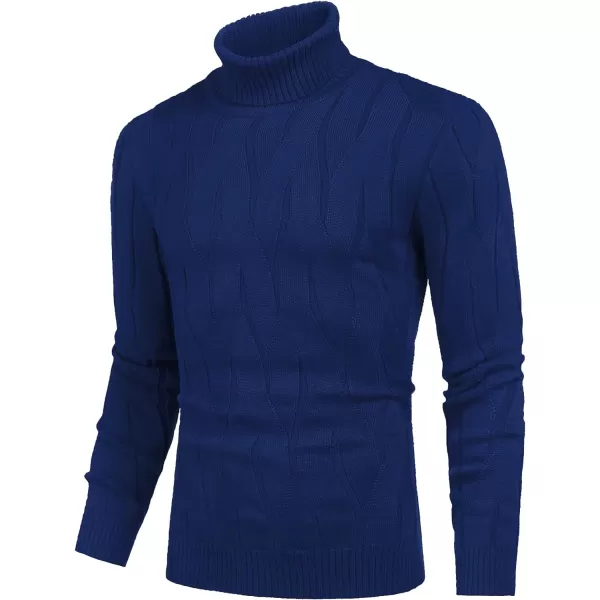 COOFANDY Men's Slim Fit Turtleneck Sweater Long Sleeve Casual Knitted Pullover Sweaters